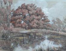 Jean Peské - La mare aux fées à Fontainebleau vers 1920