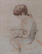 Louis VALTAT - Jean lisant, 1914